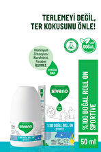 Siveno %100 Doğal Roll On Sportif Sporcu Deodorant Ter Kokusu Önleyici Bitkisel Leke Bırakmayan Vegan 50 ml