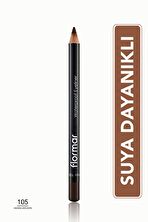 Flormar Suya Dayanıklı Mat Göz Kalemi (KAHVE) - Waterproof Eyeliner - 105 Warm Brown - 8690604109050