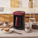 Karaca Hatır Közde Türk Kahvesi ve Türk Kahve Makinesi Kırmızı 5 Fincan Kapasiteli Bol Köpüklü