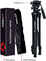 Kingjoy Vt 860 180cm Pro Hidrolik Dslr Tripod Telefon Tutucu Vt-860s Kamera Tripod