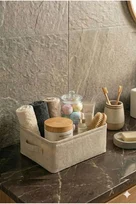 Havlu Kumaş Banyo Düzenleyici Sepet Dekoratif Çok Amaçlı Organizer Kutu 30x22x10