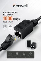 RJ45 Dişi Dişi Ara Bağlantı Aparatı 1000 Mbps Gigabit Ethernet Kablo Uzatma Konnektörü Cat5 Cat6 Cat7 Cat8 Uyumlu Ağ Çoklayıcı Ethernet Birleştirici Adaptör Jak Çoğaltıcı Dönüştürücü