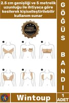 #GöğüsDikleştirme Görünmez Su Geçirmez Yapışkan Destekleyici Göğüs Dikleştirme Bandı S Beden 2.5 Cm