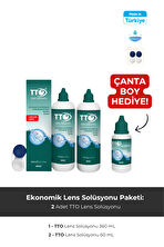 TTO Lens solüsyonu 360 ml 2'lİ set+TTO 60 ml lens solüsyonu hediye