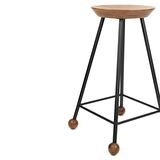Bar Taburesi Ahşap Metal Ayaklı – 65cm