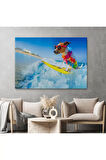 Su Kayağı Yapan Köpek  Dekoratif Kanvas Tablo 1155