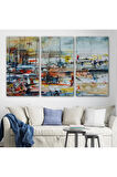 Limandaki Tekneler Kanvas Duvar Tablosu-1185