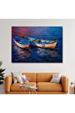 Balıkçı Tekneleri Kanvas Duvar Tablosu-1191