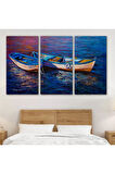 Balıkçı Tekneleri Kanvas Duvar Tablosu-1191