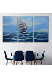 Dalgalı Okyanustaki Büyük Yelkenli Duvar Tablosu-1215