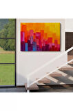 Renkli Şehir Silüeti Duvar Tablosu-1223