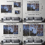 Ağaçlardan Düşen Parlak Yaprakları Toplayan Kadın Tablosu-1243