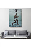Su Altında Antreman Yapan Boksor Muhammet Ali Duvar Tablosu-6234