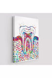 Renkli Diş, Diş Hekimi Duvar Tablosu-6300