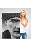 Mustafa Kemal Atatürk Siyah Beyaz Tablosu-6303