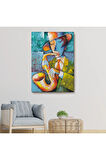 Saksafon Çalan Adam Kanvas Tablo-6461