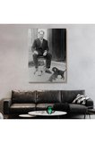 Atatürk Portre Tablosu Mustafa Kemal Atatürk Dikdörtgen Dekoratif Kanvas Tablo-ce-55