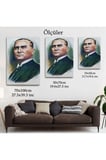 Atatürk Portre Tablosu Mustafa Kemal Atatürk Dikdörtgen Dekoratif Kanvas Tablo-cr-68