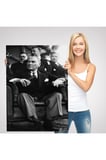 Atatürk Portre Tablosu Mustafa Kemal Atatürk Dikdörtgen Dekoratif Kanvas Tablo-cş-71