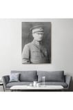 Atatürk Portre Tablosu Mustafa Kemal Atatürk Dikdörtgen Dekoratif Kanvas Tablo-cv-75