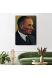 Atatürk Portre Tablosu Mustafa Kemal Atatürk Dikdörtgen Dekoratif Kanvas Tablo-dh-85