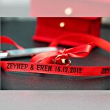 Kişiye Özel İsimli Yazılı Söz Nişan Yüzük Kurdelesi 1 M