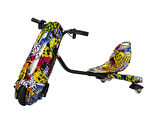 Drift Car Elektrikli Kaykay Drift Scooter Bluetoothlu Grafity Desenli Kasa D01