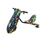 Drift Car Elektrikli Kaykay Drift Scooter Bluetoothlu Grafity Desenli Kasa D08