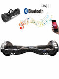 CityMate Elektrikli Kaykay Full Ledli Hoverboard D-27 Bluetooth Hoparlörlü 6.5 Inch Desenli Çanta Hediye