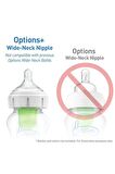 1. Seviye Geniş Ağız Silikon Options+ Biberon Emziği, İkili Paket