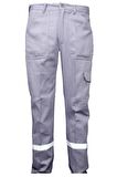 ESER - 7-7  Gabardin Kom.Cepli İş Pantolonu Reflektörlü - Kışlık - Gri