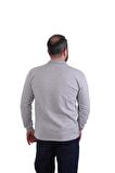 ESER - Polo Yaka Sweatshirt - Cepli - Gri Açık