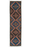 92x363 cm Koridor Dekoru için El Düğümlü Eski Anadolu Yolluk Halısı, Antre hol Halı