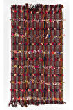 142x253 cm Renkli Ponponlu Kilim, Eski Dekoratif Halı