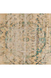 192x316 cm İnce El Dokuma Orta Anadolu Türk Bölge Halısı. Eski Halı.