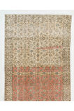 146x388 cm Eski El Yapımı Anadolu Yolluk Uzun Halı - Soluk Kırmızı ve Bej Renkler