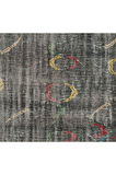 183x252 cm Eski El Dokuma Türk Zeki Müren Halısı, El Düğümlü Alan Halısı