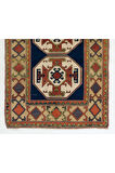 120x207 cm Eski Kafkas Kazak Halısı, Yün El Dokuma Halı, Zemin Kaplaması