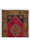 120x234 cm Eski Anadolu Köy Halısı. Geleneksel Yün Halı, El Dokuması Halı