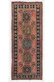 147x350 cm Koridor için Eşsiz Eski el yapımı Türk yolluk halı, Antre Hol Halı