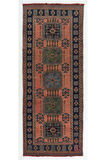 142x338 cm Eski El Düğümlü Yolluk Halı. Türünün tek örneği Yün Koridor Halısı
