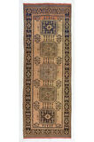 125x352 cm Koridor dekoru için el yapımı Halı, Eski Geleneksel Yolluk Halı