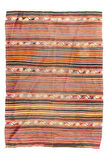 170x236 cm Çok Renkli El Dokuma Eski Kilim (Düz Dokuma), Tamamen Yün