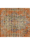 195x273 cm Eşsiz El Yapımı Eski Türk Uşak Yün Halısı, Misafir Odası Halısı