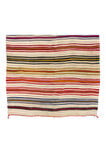 160x417 cm El Yapımı Eski Çizgili Türk Kilimi, Düz Dokuma Kilim. %100 Yün