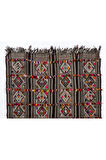 170x220 cm Çok Renkli Püsküllü El Dokuma Eski Geleneksel Kilim (Düz Dokuma)