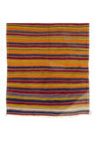 174x384 cm El Dokuma Eski Kilim, Düz Dokuma Çizgi Desenli Çok Renkli Kilim, %100 Yün