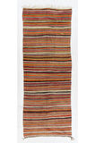 138x347 cm Eski Geleneksel Kilim Yolluk. %100 Doğal Yün Halı