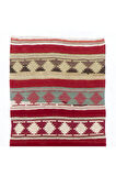 102x328 cm Geometrik Tasarımlı El Dokuma Eski Anadolu Yolluk Kilim Halı (Düz Dokuma)