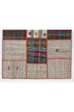 135x190 cm El Yapımı Eski Patchwork Kilim Rug, Diğer Ölçüleri Mevcut